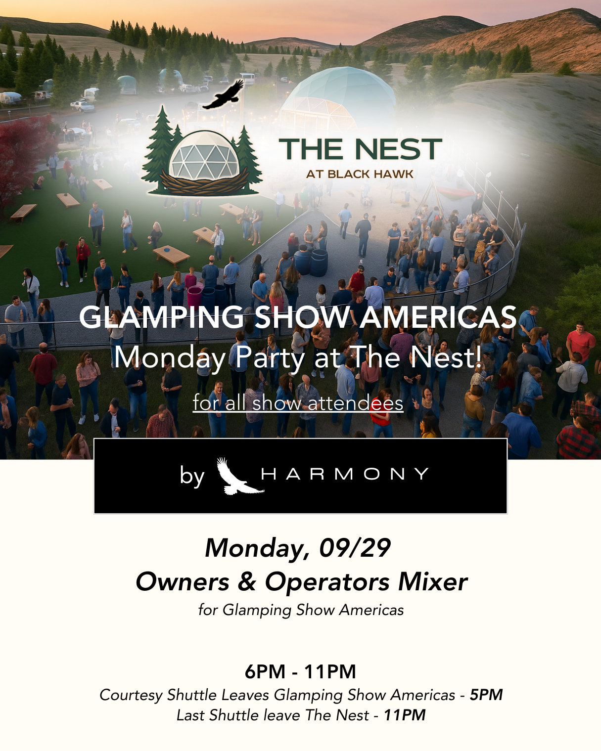 6 Promo for Harmony Domes' Monday Party at the Nest