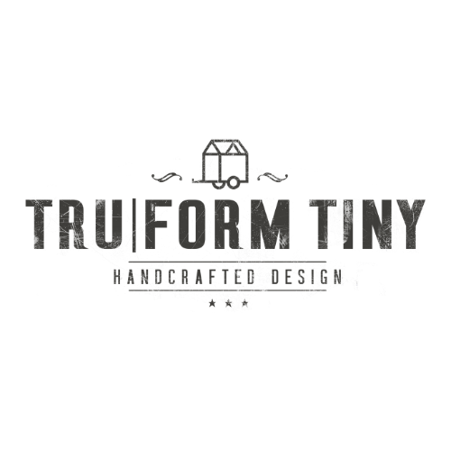 Tru Form Tiny logo TRU FORM TINY logo with an illustration of a tiny home