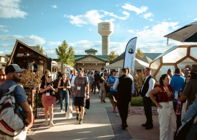 Operators from around the world peruse the impressive structures at Glamping Show Americas at the Arapahoe County Fairgrounds.