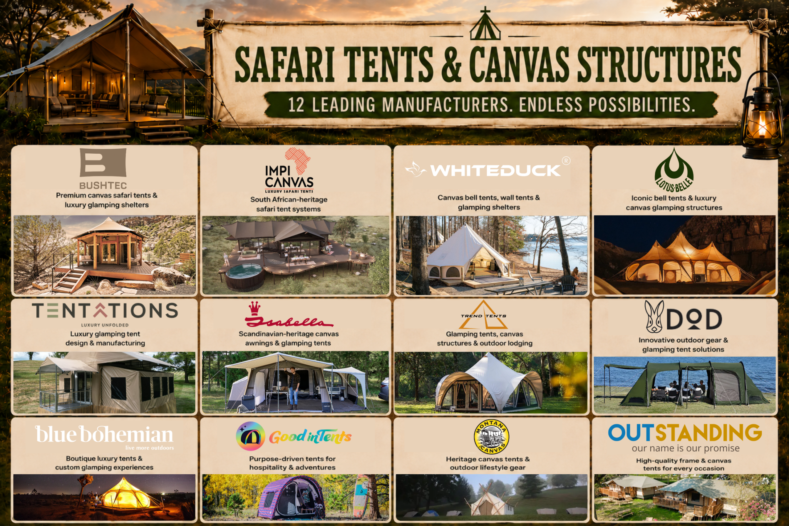 Photos of Safari Tents and Canvas Structures exhibiting at Glamping Show Americas