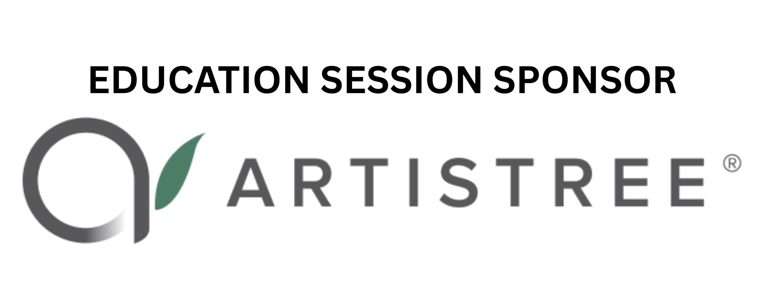 Artistree logo with the tag Education Session Sponsor