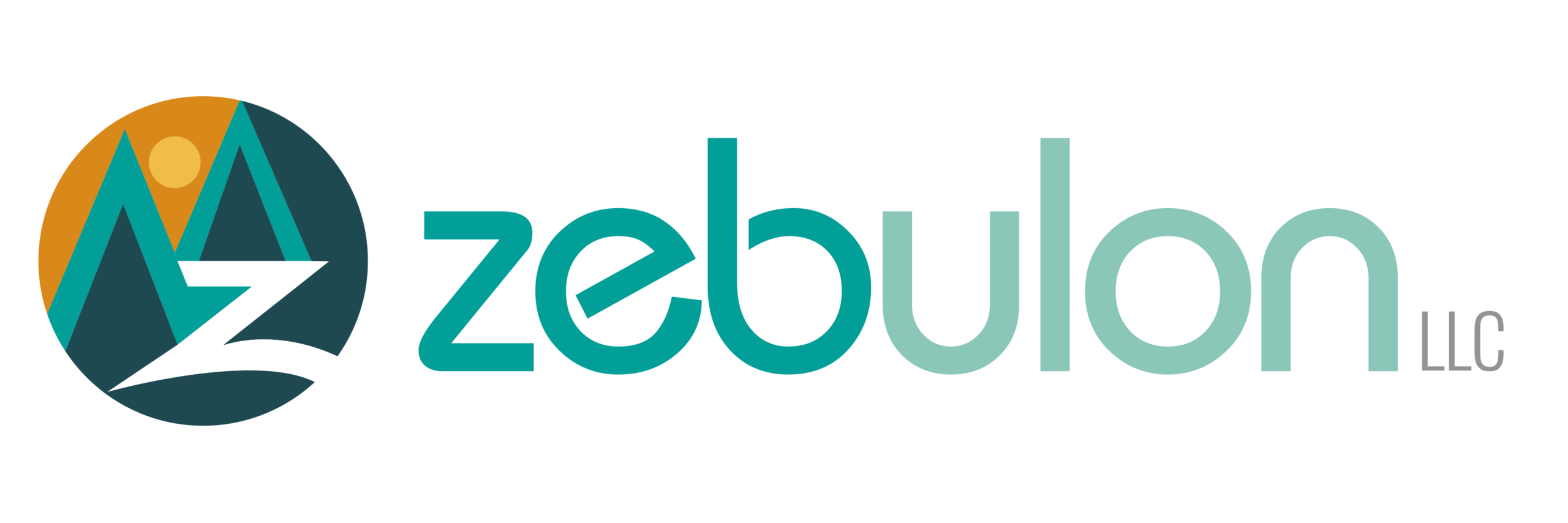 Teal Zebulon logo with an illustrated mountain graphic and stylized Z.